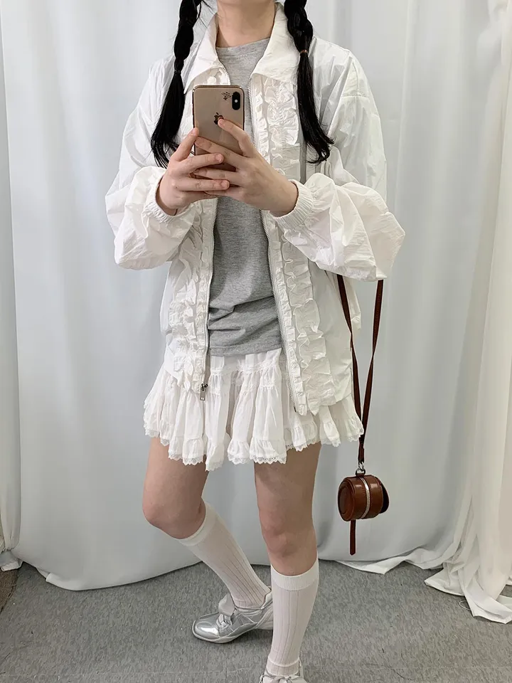 (M-L) 곱창 프릴 카라 루나 점퍼 상세 이미지 9