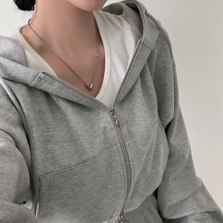[💖후기극찬/봄,가을교복💖]  자체제작 #크치Made 꿈에 나온 핏, 사계절 입는 크롭 투웨이 후드집업 - zipup : 봄,봄아우터,봄자켓,가을,가을아우터 상세 이미지 25