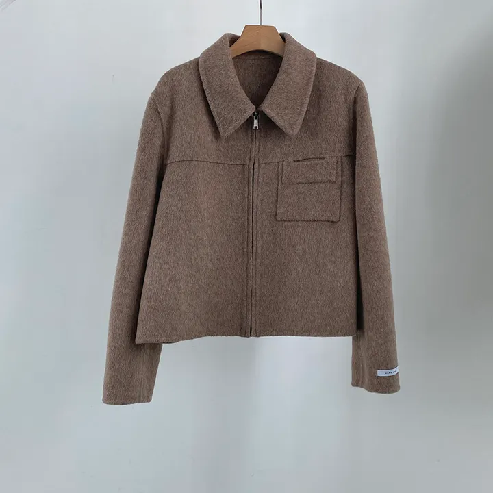 (오버핏,울100) 보들 데일리 핸드메이드 숏코트 상세 이미지 47