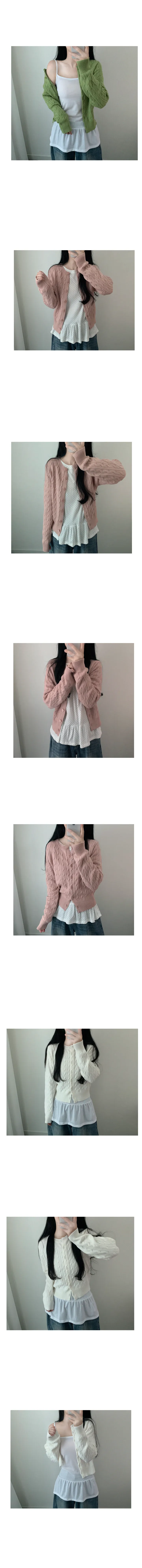 [스프링] 데일리 라운드 기본 꽈배기 가디건 9color 상세 이미지 2