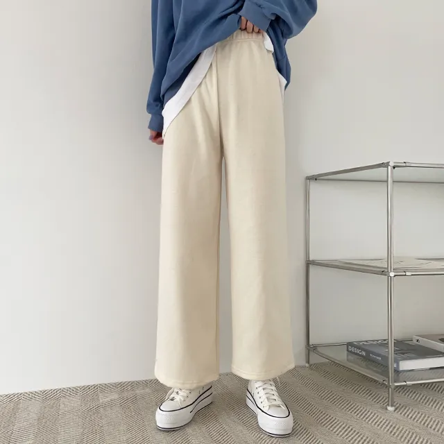 (키작녀,베이직,키큰녀) (기모선택가능!) 포시즌 밴딩와이드팬츠 트레이닝팬츠 4color 상세 이미지 36