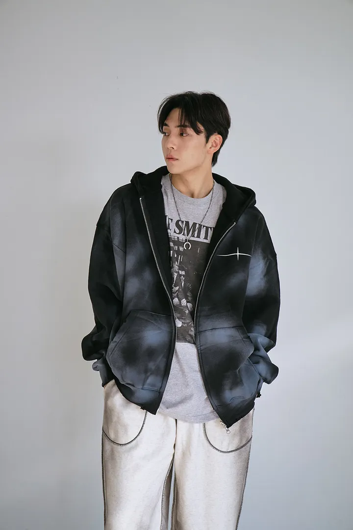 [UNISEX] 빈티지 워싱 더티 투웨이 후드집업 크롭 워싱  피그먼트 오버핏  핸드워머  커플룩 스트릿룩 빈티지룩 남여공용 유니섹스 크롭집업  빅사이즈 유니크 봄신상신상 물나염 상세 이미지 72