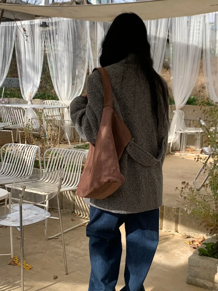 멜드 터틀넥 하프 더블 코트 상세 이미지 19