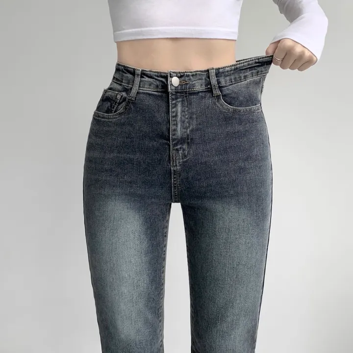 [인생핏🖤/기장선택/~XL] 모먼트 빈티지 스톤 워싱 하이웨스트 부츠컷 스판 데님 팬츠 키작녀 키큰녀 빅사이즈 청바지 상세 이미지 10