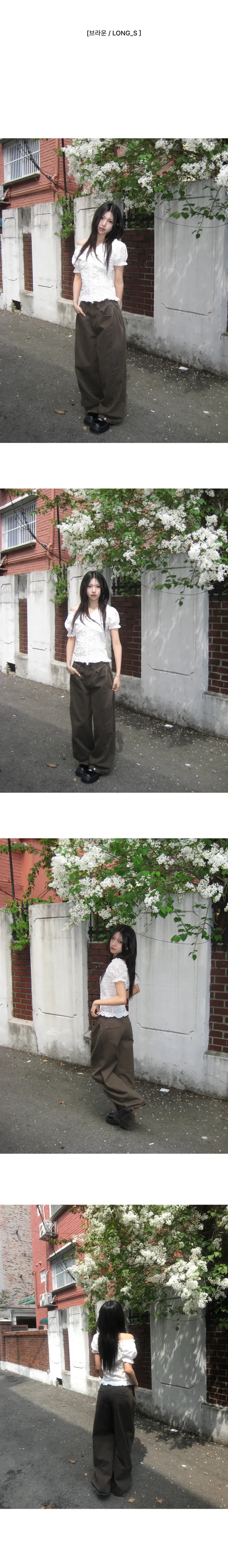 [기장선택/~2XL/사계절강추] 폴더 사이드 스냅 와이드 코튼 핀턱 팬츠 상세 이미지 6