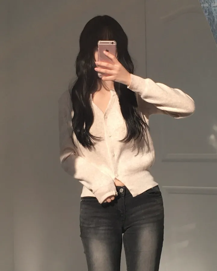 [신상/캐시미어🪡] 로제 여리핏 베이직 브이넥 니트 가디건 5colors 상세 이미지 14