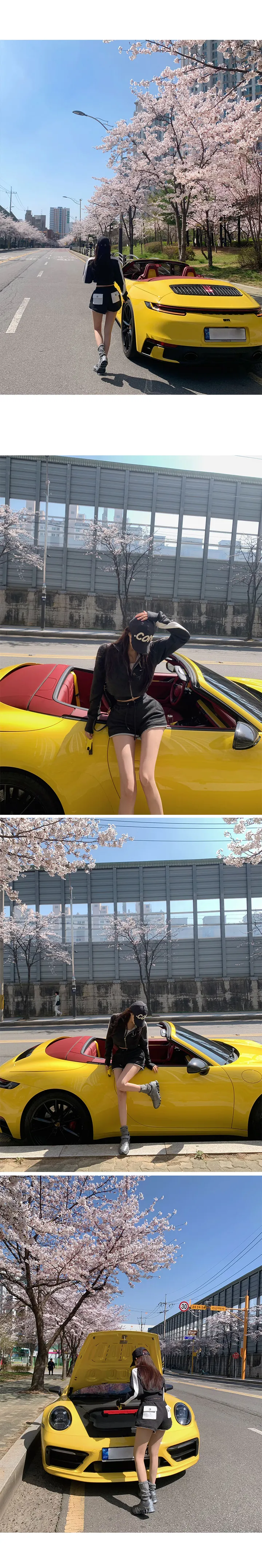 *부함x직각어깨핏[여름밤에도🖤] made 멜팅 배색 세미크롭 집업 상세 이미지 21