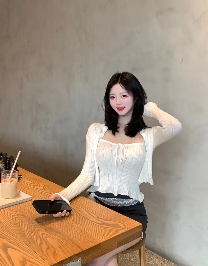 아인 레이스 리본 나시 가디건 세트 상세 이미지 26