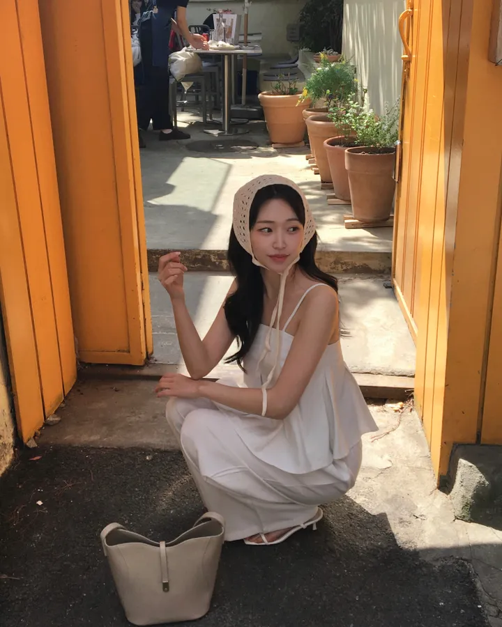 [ SETდ 고퀄 /  데이트룩 ] 아벨 핀턱 실루엣 투피스 블라우스 셋업 휴양지룩 여행룩 하객룩 상세 이미지 13