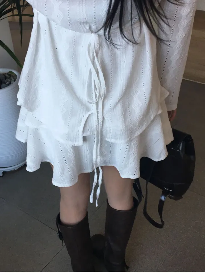 [봄신상🌼/세트상품] 투피스 펀칭 라운드 카라 세트 상세 이미지 16