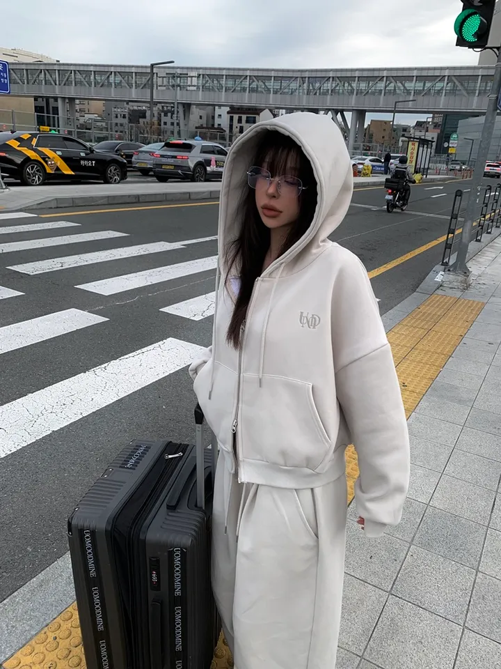 🚀부분당일발송/기모선택🚀 자체제작 UmD 후드 집업 / 투웨이 무지 기모 반크롭 오버핏 크롭 후드티 후드집업 크롭후드 크롭후드집업 기모후드집업 기모후드 y2k 유니크 빈티지 상세 이미지 35