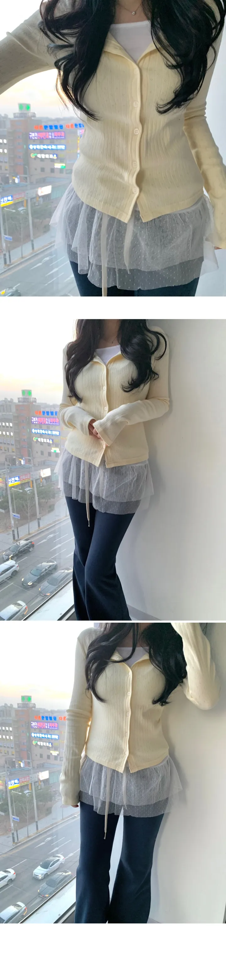 여리슬림💛 [팔뚝커버] 캔디 펀칭 가디건 상세 이미지 3