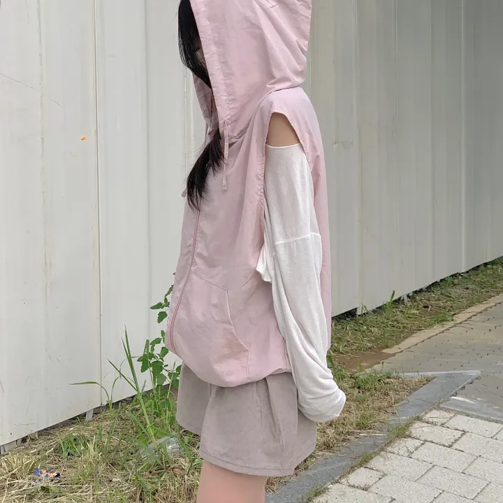레코드 후드 나일론 조끼 : record hoodie Anorak vest - 4 color 상세 이미지 25