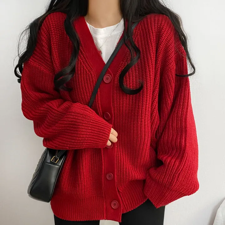 [봄가을/데일리핏] 러블리한 하찌 v넥 오버핏 가디건cd 상세 이미지 7