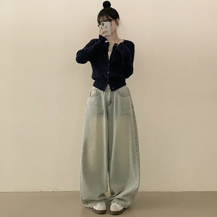 [고퀄!/가디건의 정석] 꽈배기 라운드 케이블 기본 세미크롭 긴팔 봄가디건 상세 이미지 8