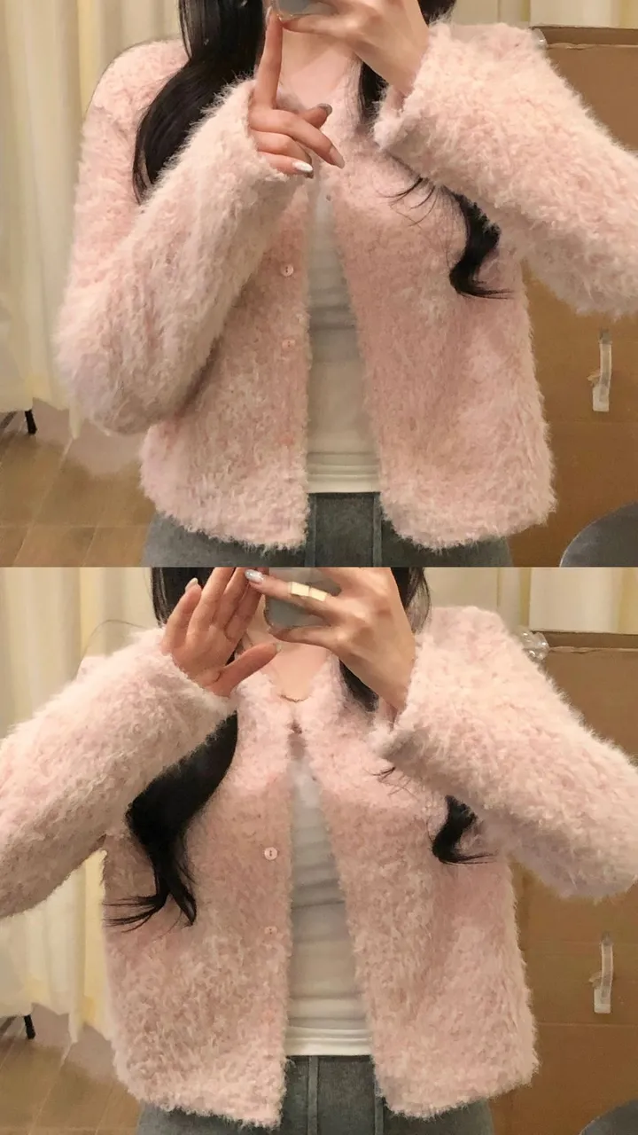 당일🚀[봄아우터/고퀄🤍] 퍼피 뽀글이 부클 퍼 가디건 2color 상세 이미지 43