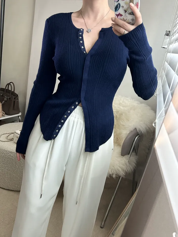 (강추)쫀쫀 슬림 골지 똑딱이 가디건 -3color / 3부팬츠 반바지 치마바지 데님 청바지 원피스 후드 맨투맨 상세 이미지 31