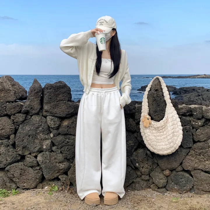 봄버전 추가🌸[made/숏&롱] #자스민벨 시그널 벌룬 밴딩 절개 롱와이드 하이웨스트 투웨이 스트링 트레이닝 조거팬츠 키작녀 키큰녀 빅사이즈 봄 사계절 팬츠 상세 이미지 13