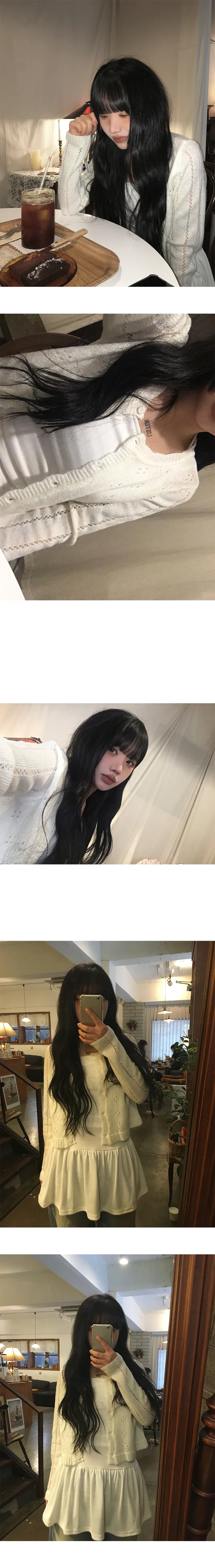 [Spring🌱] 하루카 펀칭 니트 가디건 (3color) 상세 이미지 9