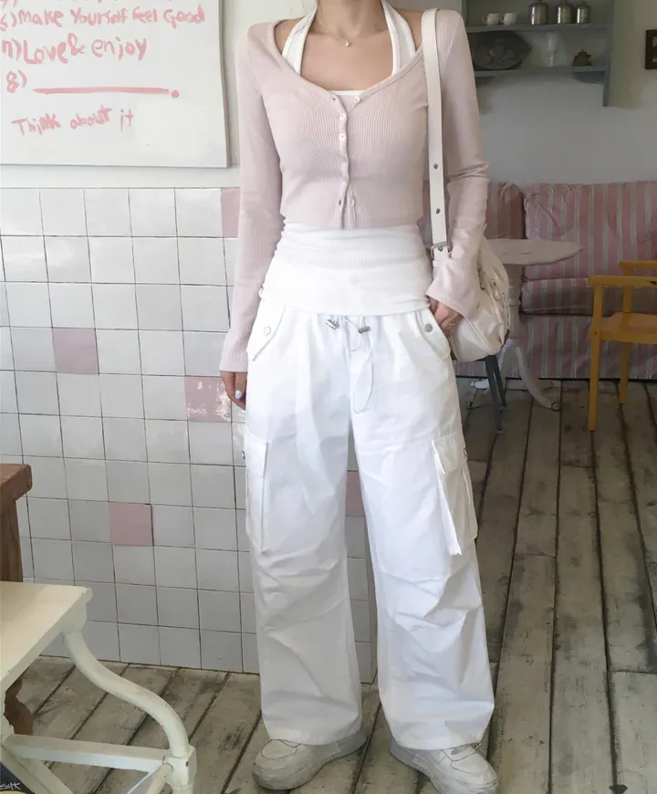 [MADE][2pcs,승모근소멸🤍] 키싱 홀터넥 나시 가디건set (4color) 상세 이미지 43