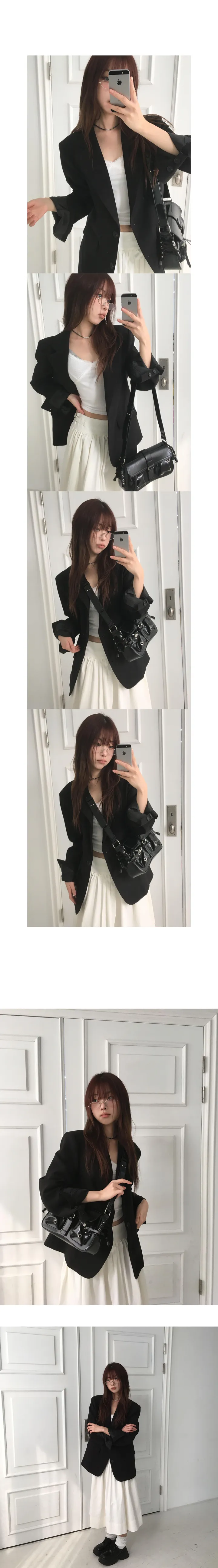 [긱시크/리얼 데일리/필수템🖤] 세미 오버핏 싱글 블레이저 자켓 jk - 4color 상세 이미지 8