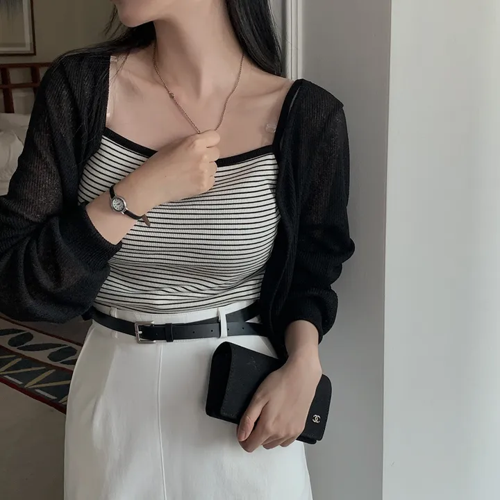 [햇빛차단☀️/블랙 당일출고!] 자체제작 #크치Made 순애 린넨 세미 크롭 볼레로 여름가디건 - cd (장마룩,워터밤,흠뻑쇼 필수템) 상세 이미지 65