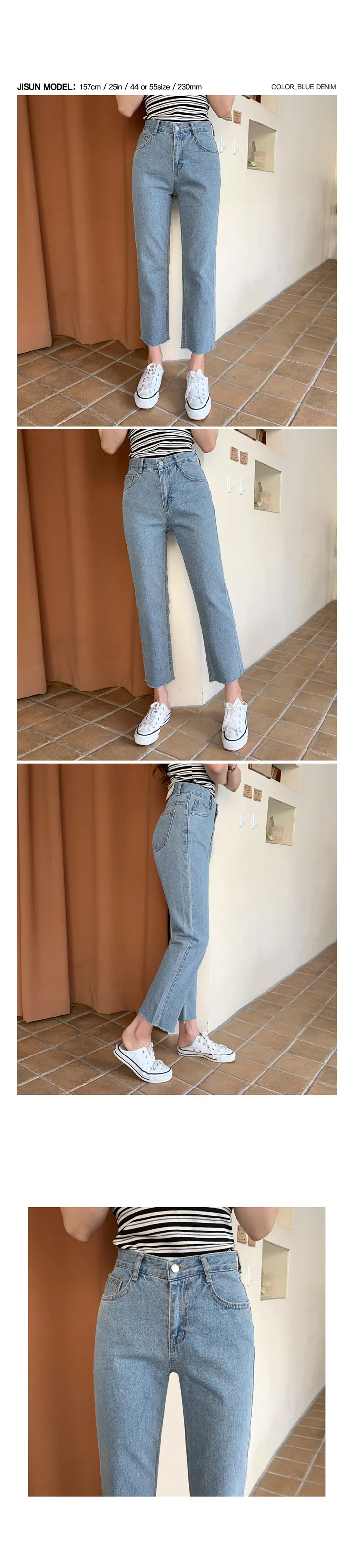'당일발송'[landmade]인생핏키작녀썸머데님일자팬츠 (2color)'S-XL사이즈' 상세 이미지 21
