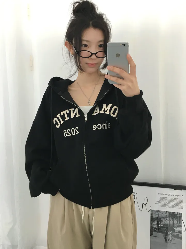 [퀄보장!🤍/6color 자수레터링 아방핏 데일리 후드집업] 로맨틱자수레터링후드집업 상세 이미지 42