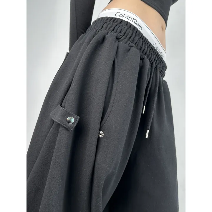 기모선택❤️[UNISEX/소장추천!/6color!]데이유 비죠 스냅 버튼 포인트 루즈 와이드 벌룬 트레이닝 팬츠(3-5일 여유주문) 상세 이미지 25