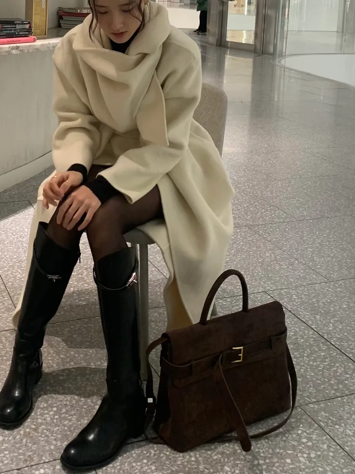 [페미닌/숄핸드메이드/고급미/터틀넥핸드메이드/핸드메이드] 로라 터들 숄 카라 핸드메이드 3color 상세 이미지 17