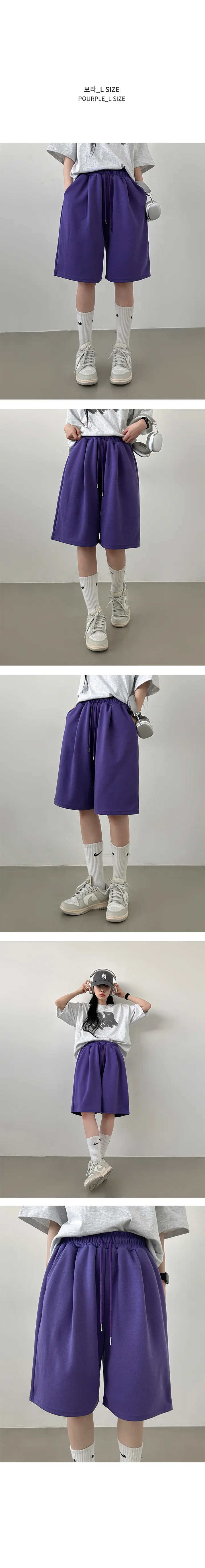 *카고ver추가*묶음할인[M~XL/허리밴딩] 로아 핀턱 와이드 버뮤다 숏팬츠 상세 이미지 9