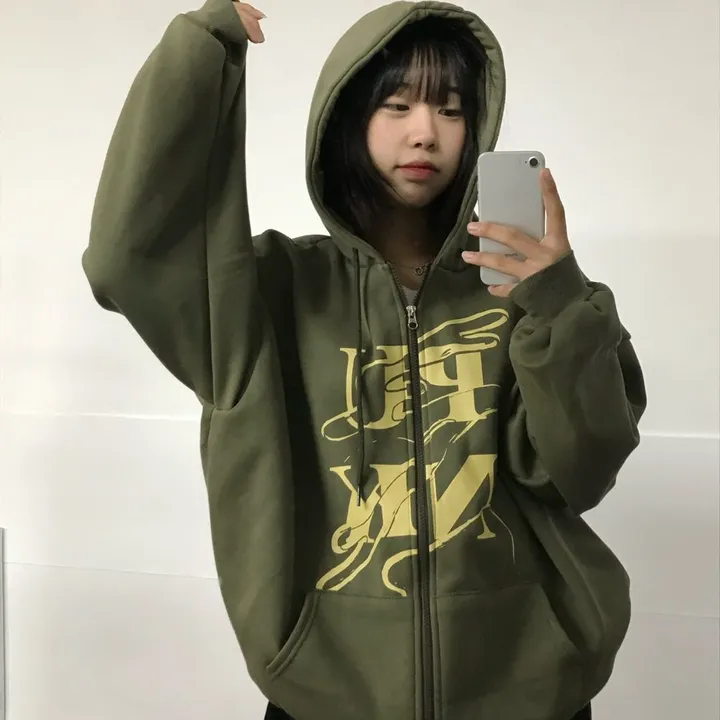 (기모선택/국내)Punk Two way Hooded zip-up - 3color 상세 이미지 12