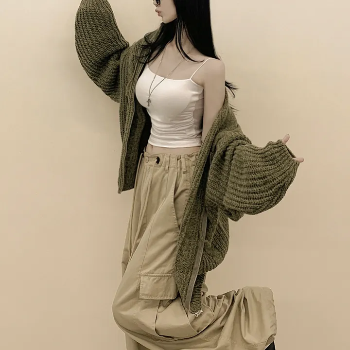 [여리여리✨울함유] 도톰 따뜻 아방핏 꽈배기 케이블 오버핏 니트 벌룬 후드집업 겨울가디건 상세 이미지 19