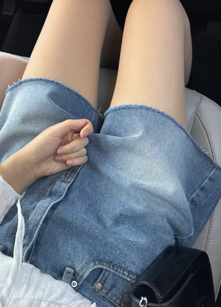 [주문폭주/인기재진행] 싸이클 컷팅 숏 데님 팬츠 상세 이미지 2