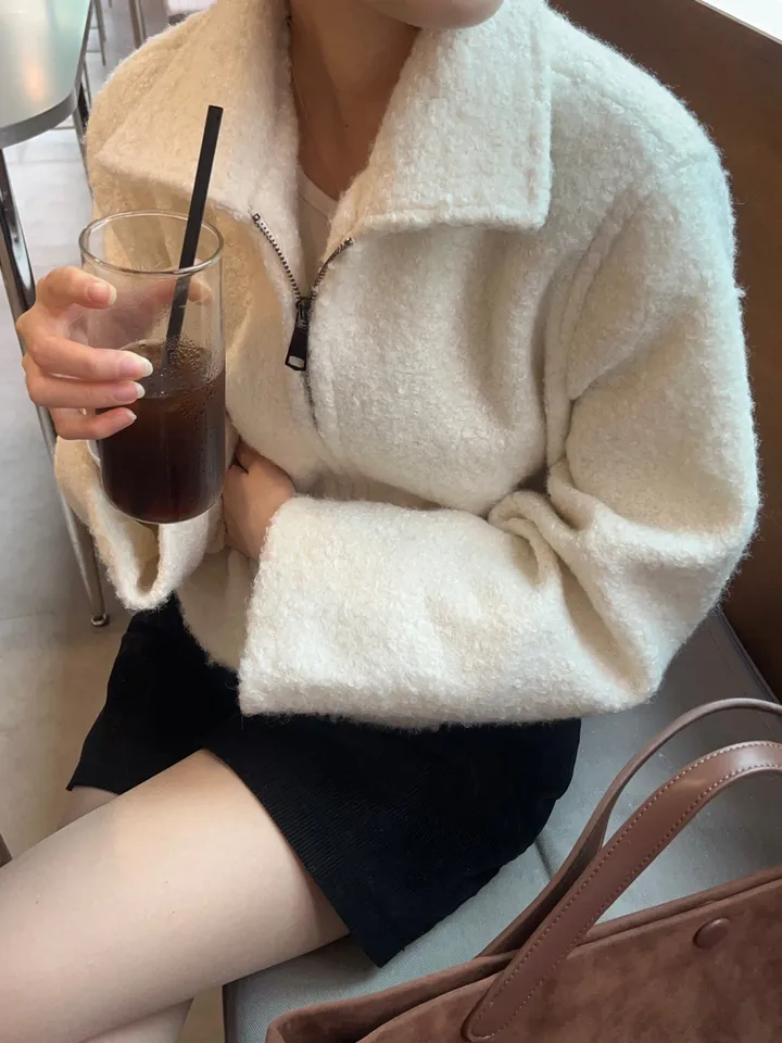 [주문폭주] 크리미 하이넥 숏코트 - 2col 상세 이미지 23