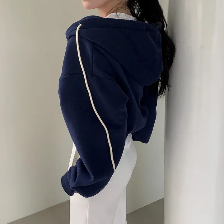 [완전인기✨/백염컬러 당일출고!] 자체제작 크치Made 꿈에 나온 핏, 투웨이 양기모 크롭 후드집업 ver 아우터 자켓 - zipup 상세 이미지 124