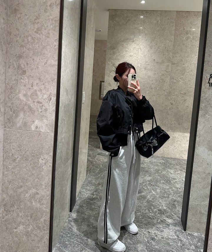 [간절기]  아방 박시 크롭 항공 점퍼 상세 이미지 5