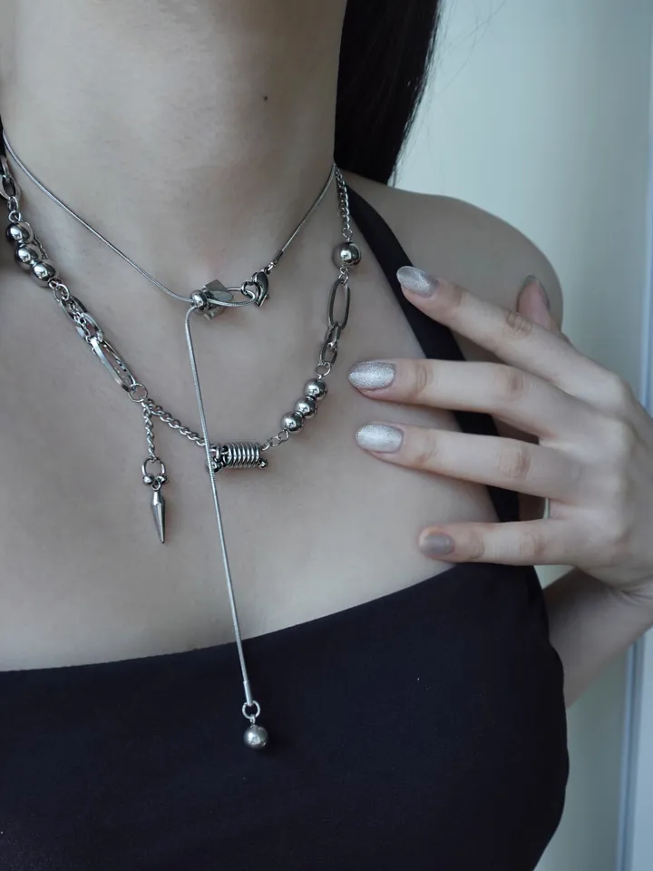 [써지컬] pierce drop necklace | 피어싱 볼 드롭 목걸이 상세 이미지 25