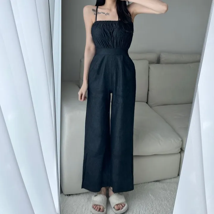 *스판쭉쭉* 밴딩 데님 점프슈트 상세 이미지 10