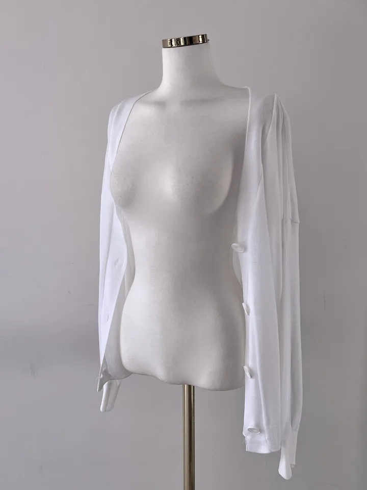 촤르르 툭걸치는 여름 시스루 단추 박시가디건 2컬러 상세 이미지 25