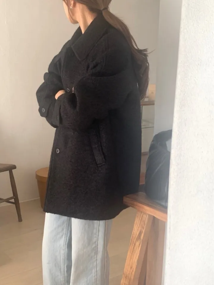 [울코트/울40%/누빔] 코지 부클코트 하프코트 코트 (3colors) 상세 이미지 68
