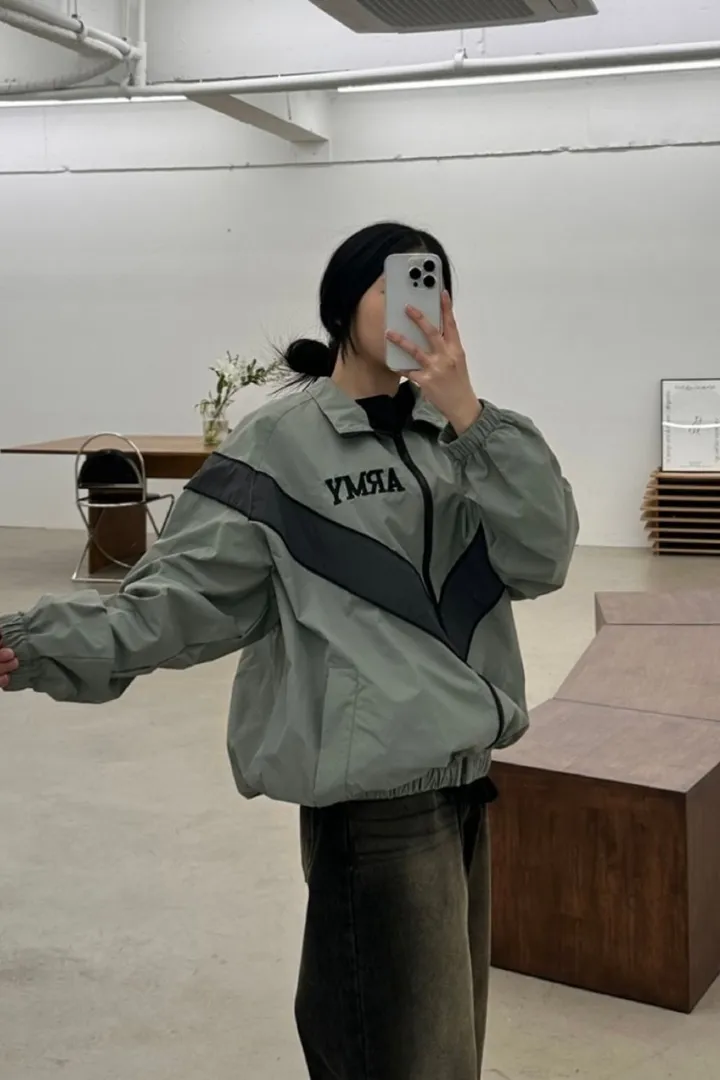 [봄,가을/오버핏/남여공용] IPFU 미군 아미 바람막이 상세 이미지 7
