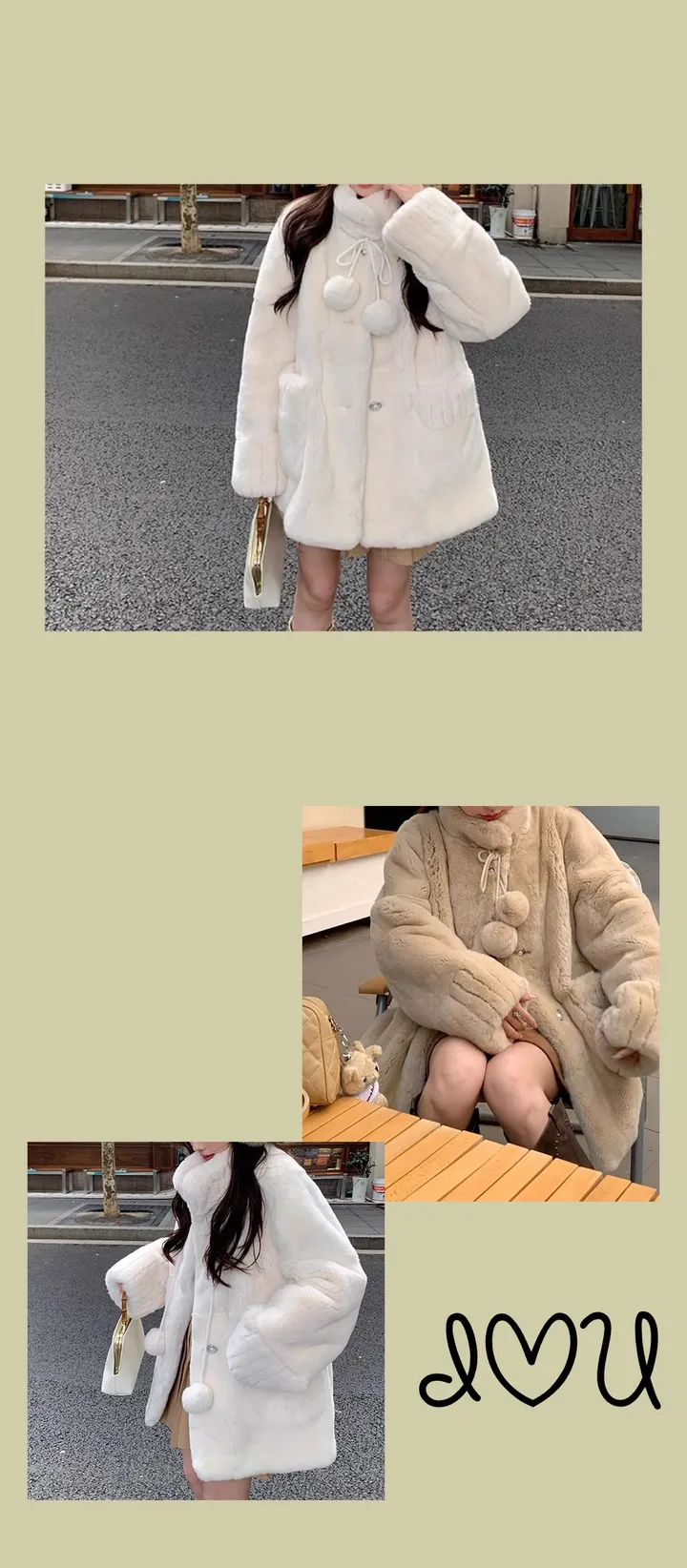 🔥주문폭주)📷영상O 방울퍼코트 벨벳 하프코트 2가지color 상세 이미지 2