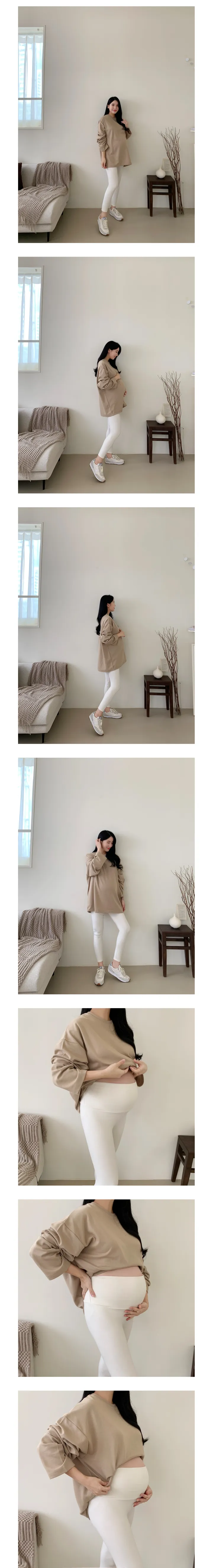 기모 국내제작 임산부레깅스 가을 겨울 기모레깅스 만삭 홈웨어 임부복 상세 이미지 7