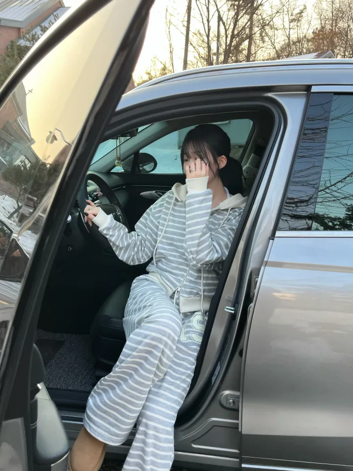 넘버 기모 스트라이프 일자핏 트레이닝 팬츠 상세 이미지 24