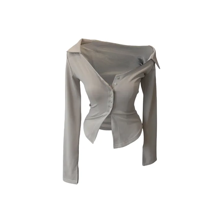 Kitzha deep v-neck blouse cardigan 키츠하 딥 브이넥 블라우스 가디건 상세 이미지 6