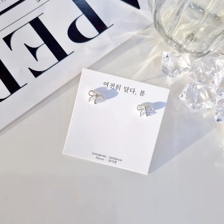 ❤[1,900원 오늘만🔥/당일]❤ 목걸이 귀걸이 집게핀 반지 리본 진주 발레코어 은색 금색 실버 골드 나비 하트 친구 생일 선물 학생 우정 커플 초커 목걸이 상세 이미지 32
