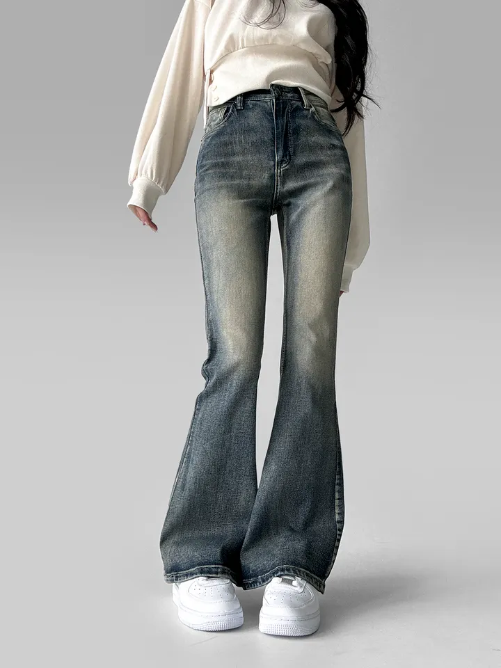 [~3XL/3기장] 뽀얀핏 스머징 텍스쳐 빈티지 워싱 쫀득 스판 부츠컷 데님 팬츠 바지 청바지 상세 이미지 51