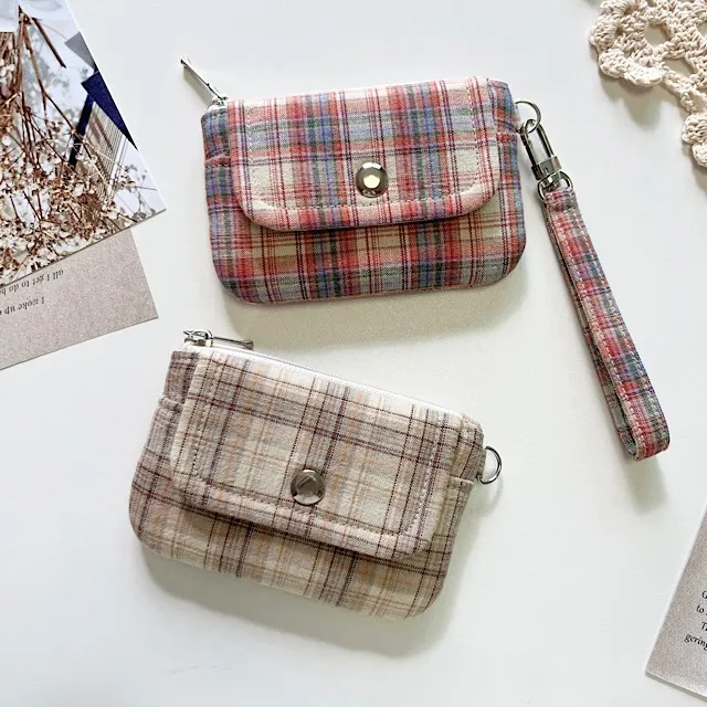 [handmade]빈티지 체크 카드지갑 vintage check card wallet 상세 이미지 8