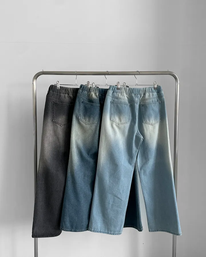 [~2XL] 마블 소프트 워싱 허리 밴딩 와이드 일자핏 데님 팬츠 바지 상세 이미지 39